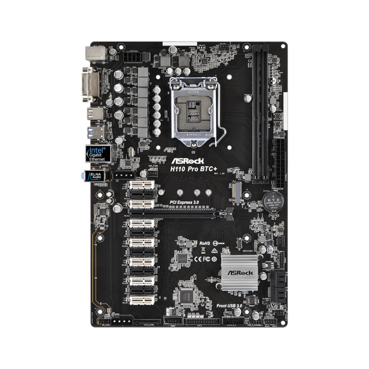 Дънна платка Asrock H110 Pro BTC  с 13 PCI-E слота
