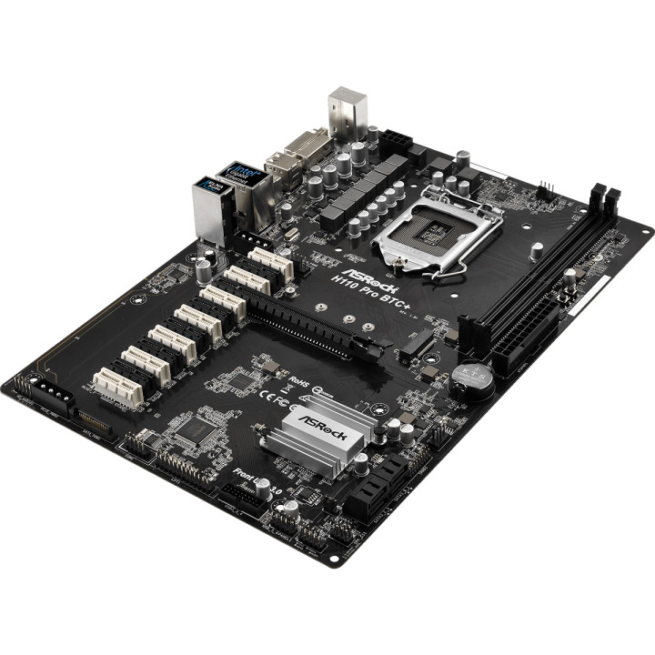 Дънна платка Asrock H110 Pro BTC  с 13 PCI-E слота