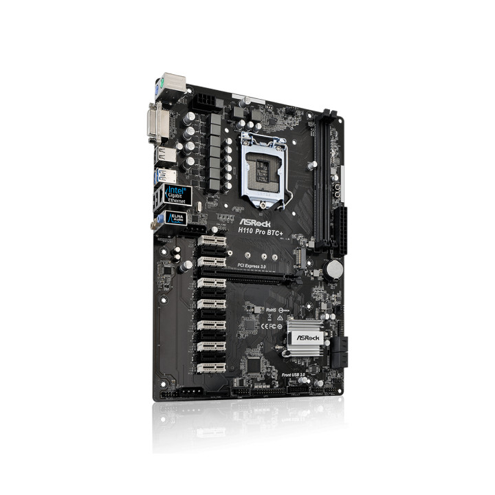 Дънна платка Asrock H110 Pro BTC  с 13 PCI-E слота