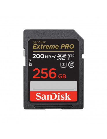 SD карта SanDisk 256GB Extreme PRO SDHC, UHS-1, Class 10, U3, 140 MB/s  - SDSDXXD-256G-GN4IN