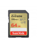 SD карта SanDisk 64GB Extreme SDXC, UHS-1,Class 10, U3, V30, 80 MB/s - SDSDXV2-064G-GNCIN