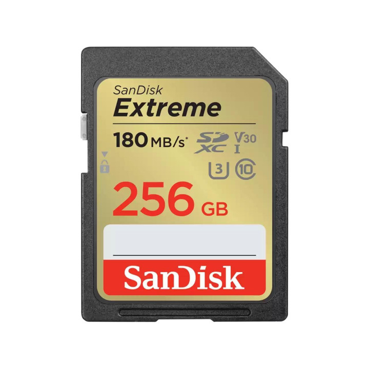 SD карта SanDisk 256GB Extreme SDXC, UHS-1,Class 10, U3, V30, 130 MB/s - SD-SDSDXVV-256G-GNCIN