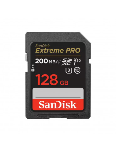 SD карта SanDisk 128GB Extreme PRO SDHC, UHS-1, Class 10, U3, 90 MB/s  - SDSDXXD-128G-GN4IN