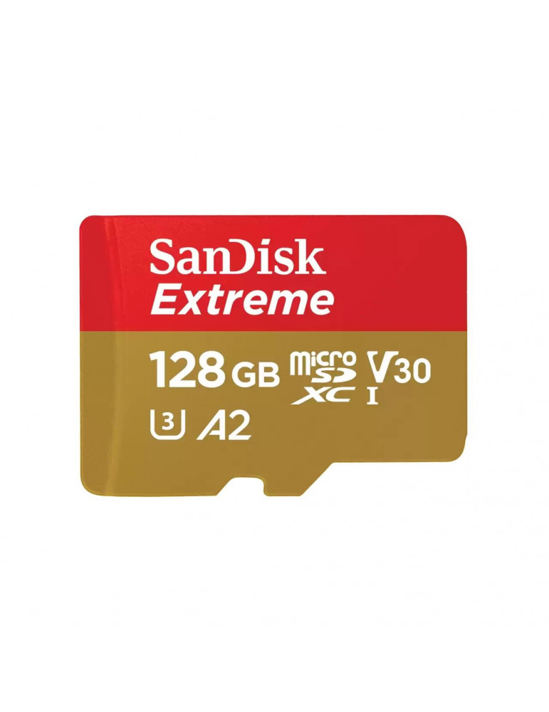 SD карта SanDisk 128GB Extreme microSDXC, Class 10 U3, V30 90 MB/s - SDSQXAA-128G-GN6MA