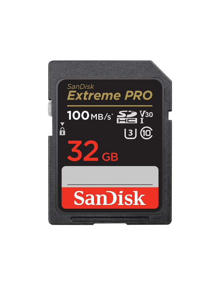 SD карта SanDisk 32GB Extreme PRO SDHC, UHS-1, Class 10, U3, 90 MB/s  - SDSDXXO-032G-GN4IN