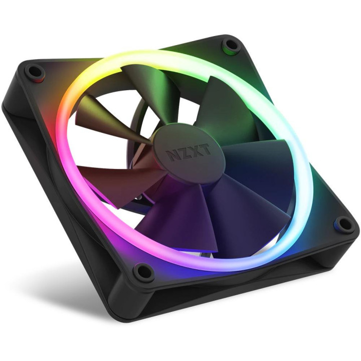 Комплект вентилатори NZXT F120 RGB Black 3 броя и NZXT RGB контролер - RF-R12TF-B1
