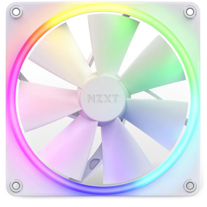 Вентилатор NZXT F140 RGB бял - RF-R14SF-W1