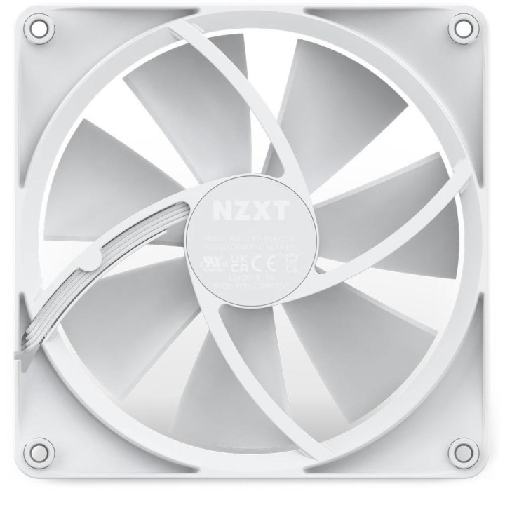 Вентилатор NZXT F140 RGB бял - RF-R14SF-W1