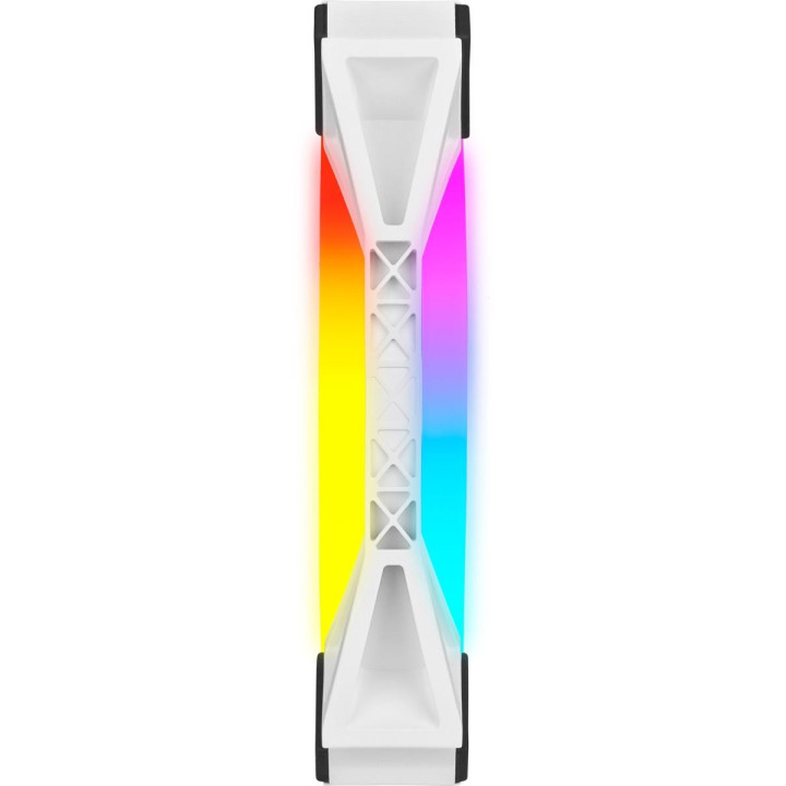 Комплект вентилатори Corsair iCUE QL140 RGB PWM, 2 Fan комплект, с включен контролер Lightning Node CORE, бял - CO-9050106-WW