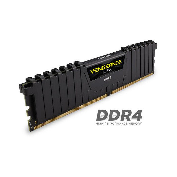 RAM памет Памет CORSAIR VENGEANCE LPX, 8GB (1 x 8GB), DDR4, 2400MHz, C14, Black - CMK8GX4M1A2400C14