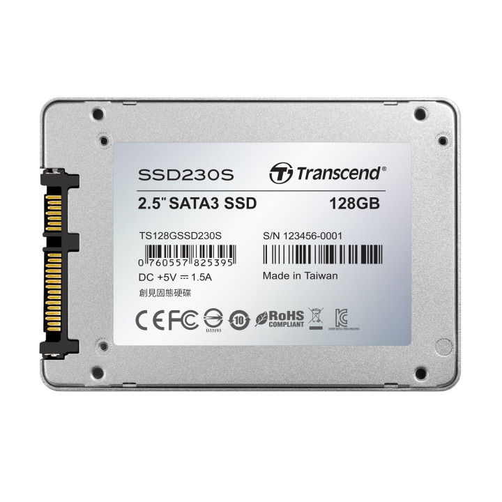 SSD диск 128GB Transcend 2.5" 230S 3D NAND Flash TLC, Aluminum case