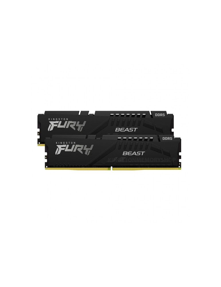 RAM памет Kingston 16GB(2x8GB) DDR5 5200MHz FURY Beast Black PC5 - KF552C40BBK2-16