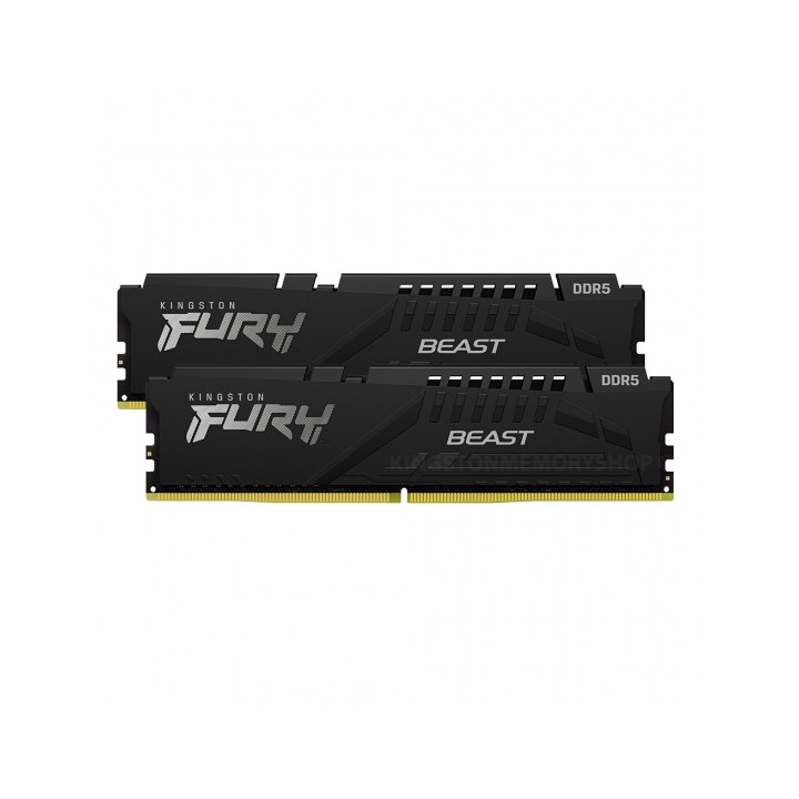 RAM памет Kingston 16GB(2x8GB) DDR5 5200MHz FURY Beast Black PC5 - KF552C40BBK2-16