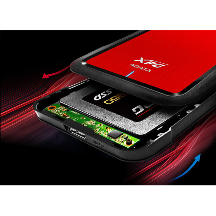 Кутия за диск Adata AEX500U3 2.5" USB3.0 - AEX500U3-CRD