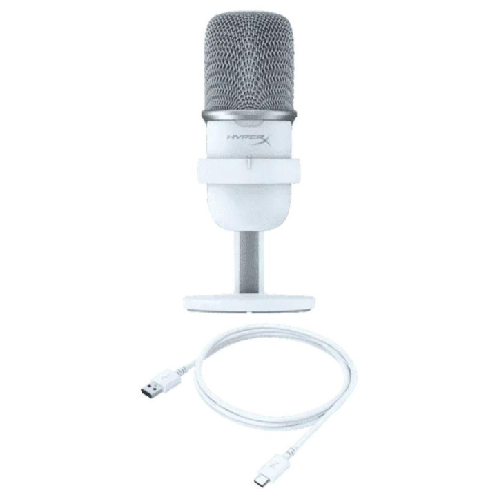 Настолен микрофон HyperX SoloCast, USB, бял - 519T2AA