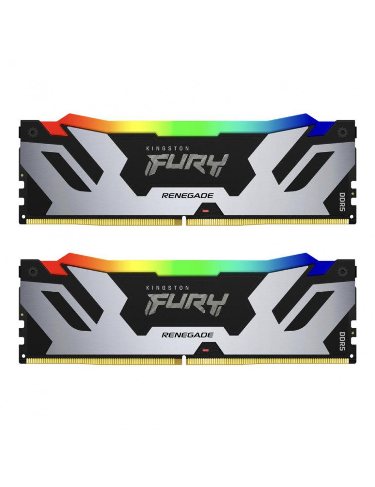 RAM памет Kingston 32GB(2x16GB) DDR5 PC5-51200 6400MHz Fury Renegade Silver RGB - KF564C32RSAK2-32