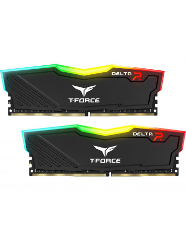 RAM памет 2x8GB DDR4 2666MHz Team Group Delta Black с RGB подсветка, TF3D416G2666HC15BDC01