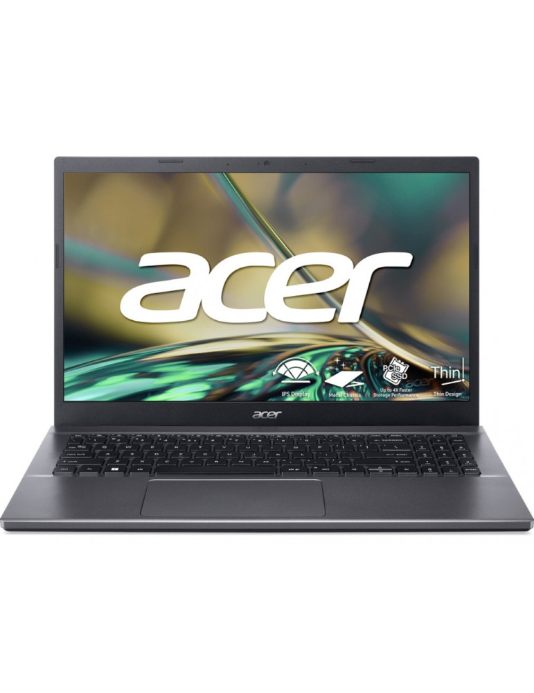 Лаптоп Acer Aspire 5 A515-57-56KX, Intel i5-1235U, 15.6" FHD IPSl, 8GB RAM, 512GB SSD, Linux, Gray - NX.K3JEX.002