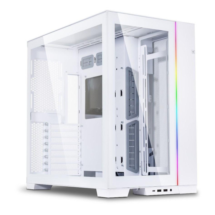 Кутия за компютър Lian Li PC-O11 Dynamic EVO Mid-Tower, Tempered Glass, Бял - GELI-885