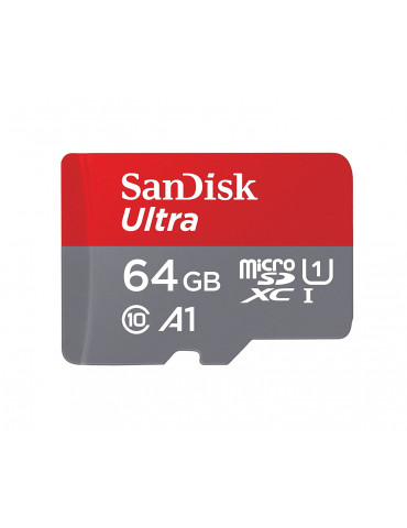Карта памет 64GB Sandisk Ultra 100 mb/s micro SD с Adapter