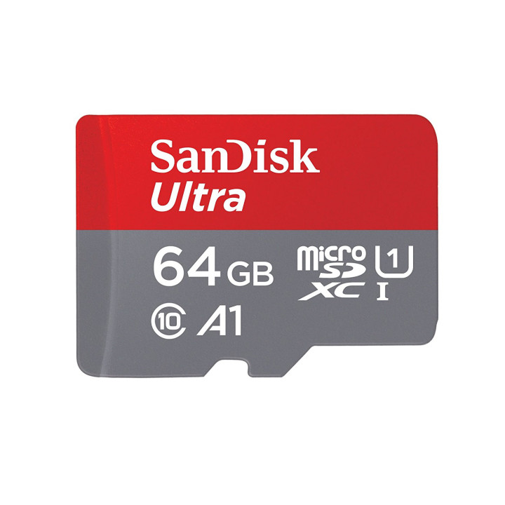Карта памет 64GB Sandisk Ultra 100 mb/s micro SD с Adapter