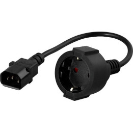 Кабел Powerwalker IEC 10A C14/ шуко (20cm)