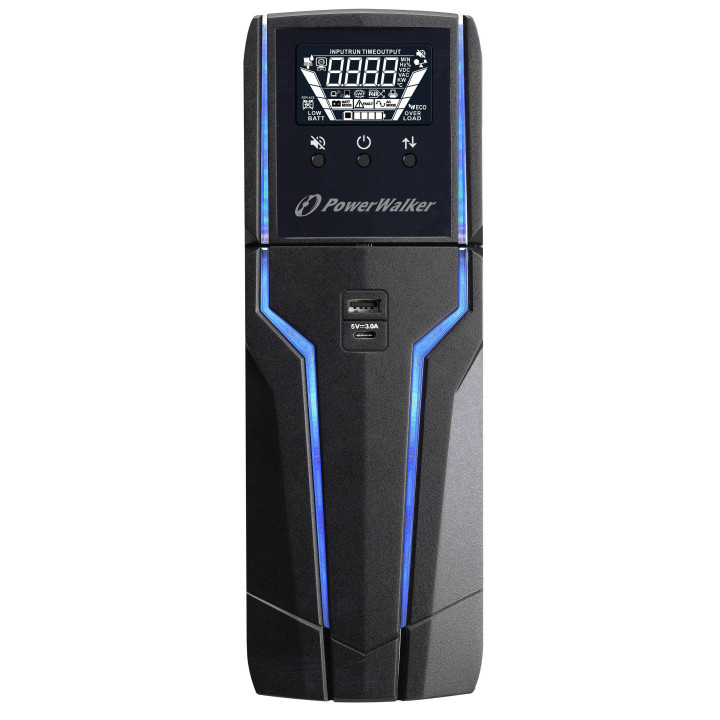 Токозахранващо устройство UPS Powerwalker VI1500GXB за професионален гейминг, 1500VA, Line Interactive - VI 1500 GXB