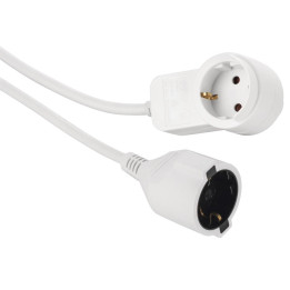 Удължителен кабел Hama Powerplug, Допълнителен контакт, 3.0 m, Бял - Hama-133801