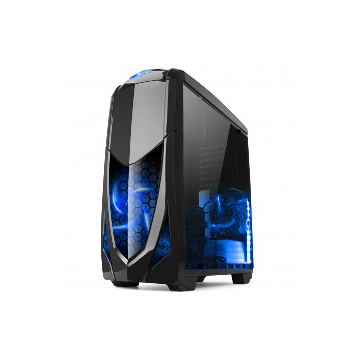 Кутия за компютър Spire Samurai X2 с 2 сини вентилатора
