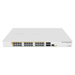 24 портов гигабит Ethernet комутатор MikroTik CRS328-24P-4S RM