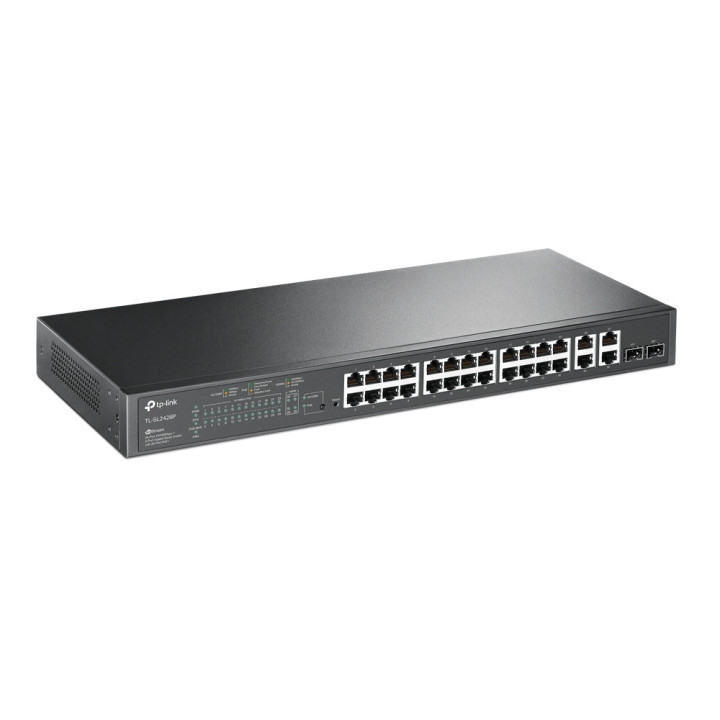 24-портов 10/100 Mbps PoE  TP-Link JetStream TL-SL2428P комутотор с 4-Gigabit порта и 2 SFP слота