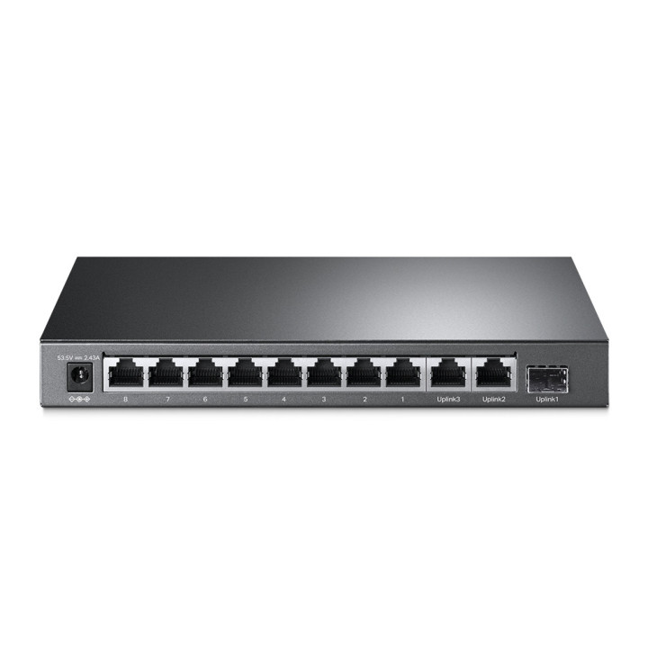 10-портов Easy Smart гигабитен комутатор TP-Link TL-SG1210MPE с 8-PoE  порта и gigabit combo SFP/RJ45 порт