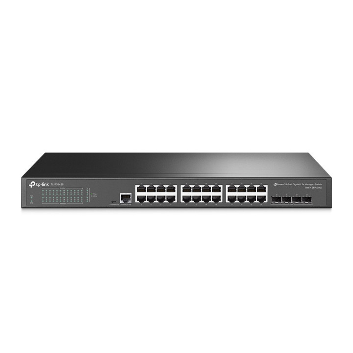 24-портов гигабит L2 управляем комутатор TP-Link JetStream TL-SG3428 V2 с 4-SFP слота