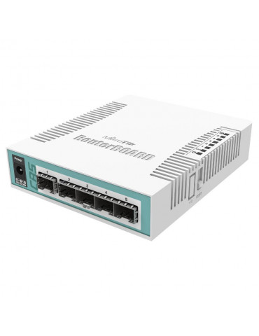 Cloud Router суич MikroTik CRS106-1C-5S, 1xGigabit LAN, 5xSFP cages