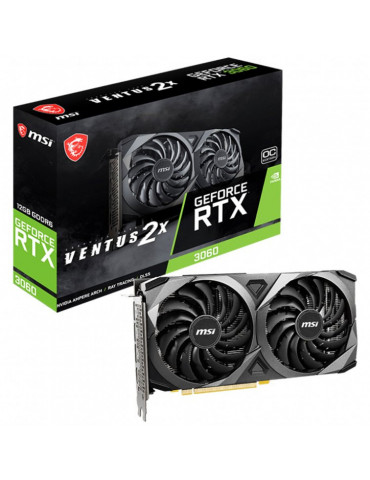 Видео карта MSI GeForce RTX 3060 VENTUS 2X 12G OC, 12GB GDDR6, 192-bit - 912-V397-473