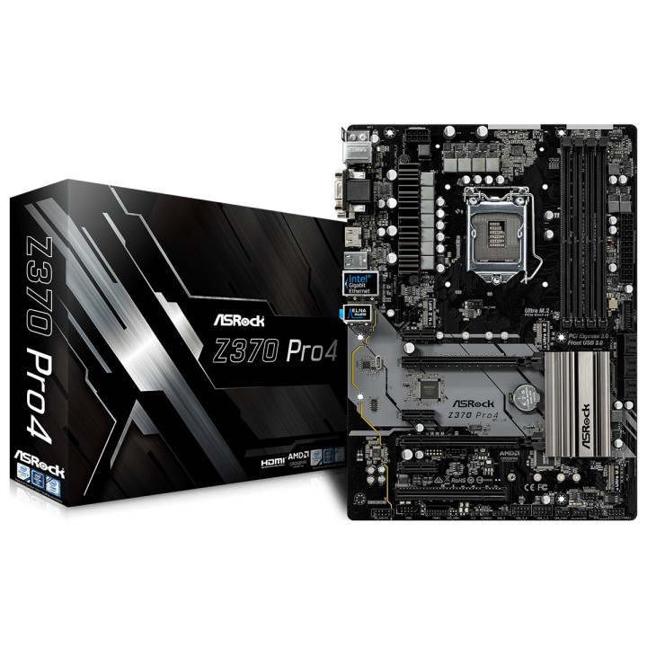 Дънна платка Asrock Z370 PRO4, сокет LGA1151 Coffee Lake