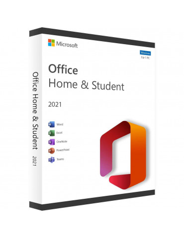 Офис пакет Microsoft Office Home and Student 2021, за 1 потребител, английски, за Windows и macOS -79G-05388