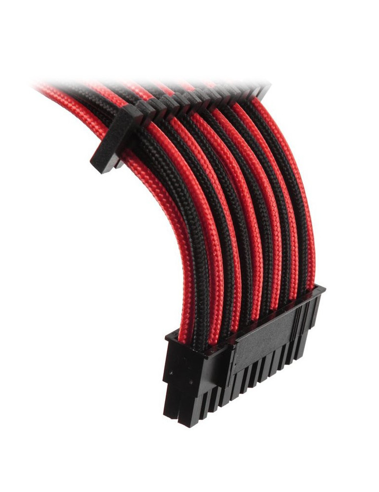 Удължаващ захранващ кабел Gelid 24pin 30cm individually sleeved BLack/Red