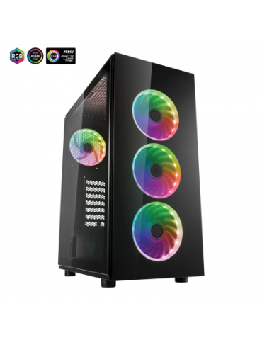 Геймърски компютър Powered by Asus с процесор Intel i5-10400F, видеокарта GeForce GTX 1650 4GB, RAM 16GB, SSD 240GB, HDD 1TB