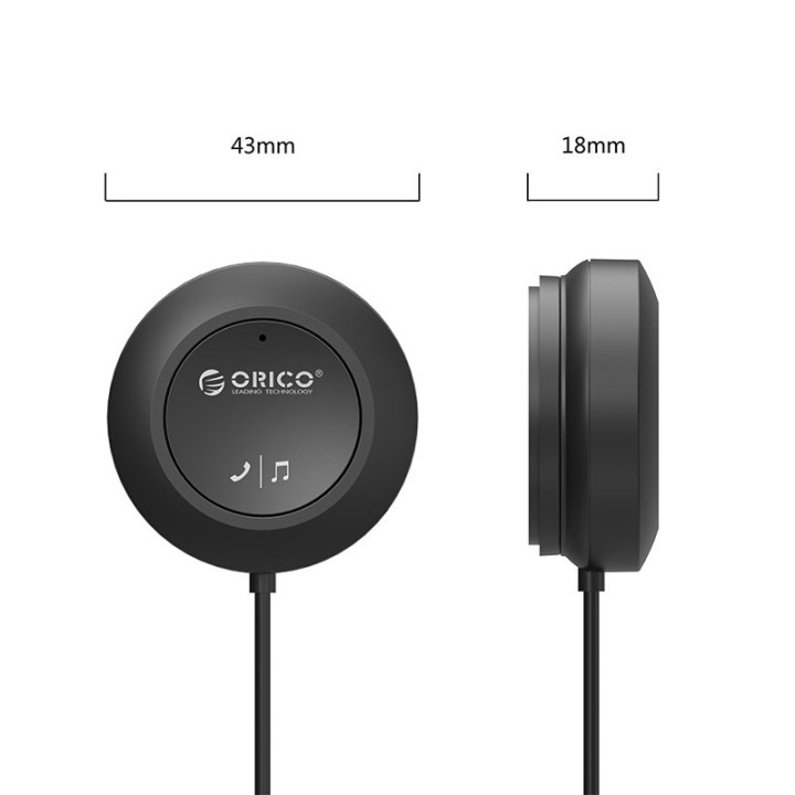 Bluetooth за кола за разговори и музика  Orico Bluetooth 4.1 audio receiver USB, 3.5mm jack - BCR02-BK - BCR02-BK
