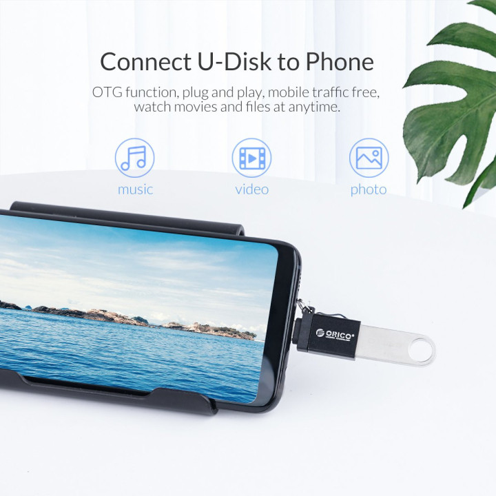 Адаптер  Orico OTG USB3.0 AF to Type-C - CBT-UT01-BK-BP