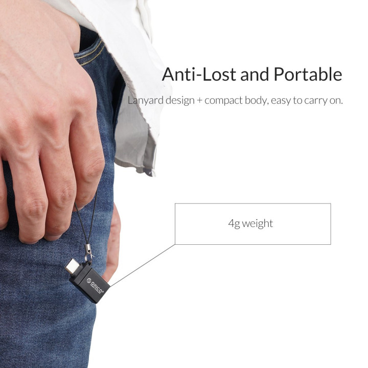 Адаптер  Orico OTG USB3.0 AF to Type-C - CBT-UT01-BK-BP