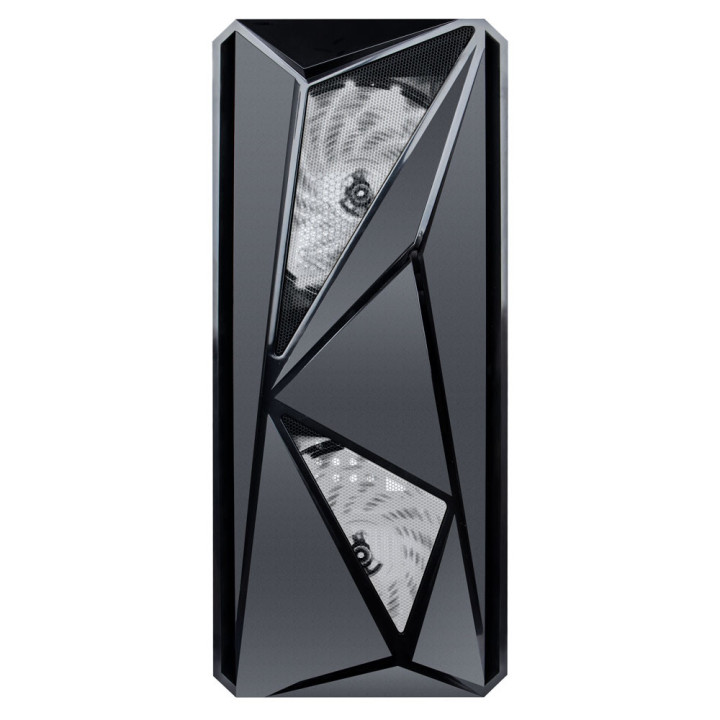 Кутия за компютър 1stPlayer F4 WHITE с 3бр вентилатори - F4-3A1-15LED-WHITE