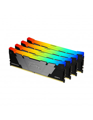 RAM памет Kingston 32GB(4x8GB) DDR4 3600MHz CL16 FURY Renegade RGB - KF436C16RB2AK4/32