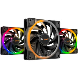 Комплект вентилатор be quiet! LIGHT WINGS 120mm PWM high-speed Triple-Pack, 4-pin, 2500RPM, ARGB, ARGB хъб, 31 db(A) - BL077