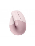 Безжична мишка Logitech Lift Vertical Rose - 910-006478