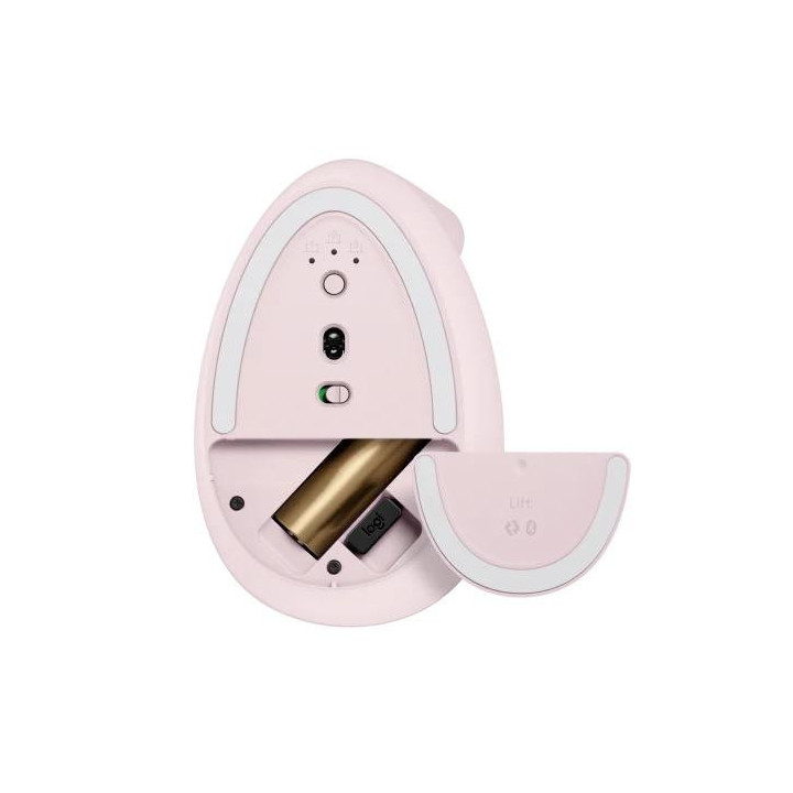Безжична мишка Logitech Lift Vertical Rose - 910-006478