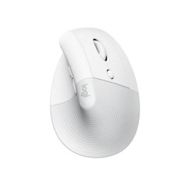 Безжична мишка Logitech Lift Vertical Off-White - 910-006475