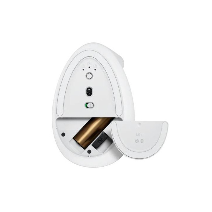 Безжична мишка Logitech Lift Vertical Off-White - 910-006475