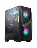 Кутия за компютър MSI MAG FORGE 100R, Mid-Tower, ATX, ARGB Hub, RGB Button, 3x 120mm Fans (2x ARGB), Mesh Front Panel, TG